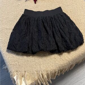 Tennis (tns) Black Lace Mini Bubble Skirt - Size M - Designed in Colombia